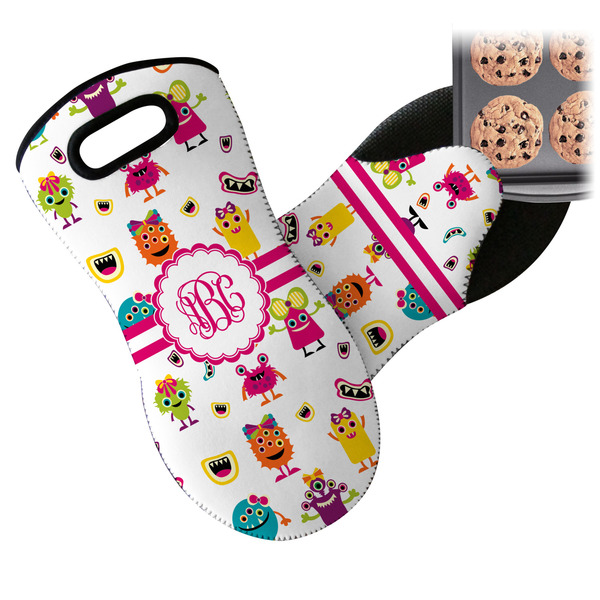 Girly Monsters Neoprene Oven Mitt
