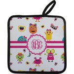 Girly Monsters Pot Holder w/ Monogram