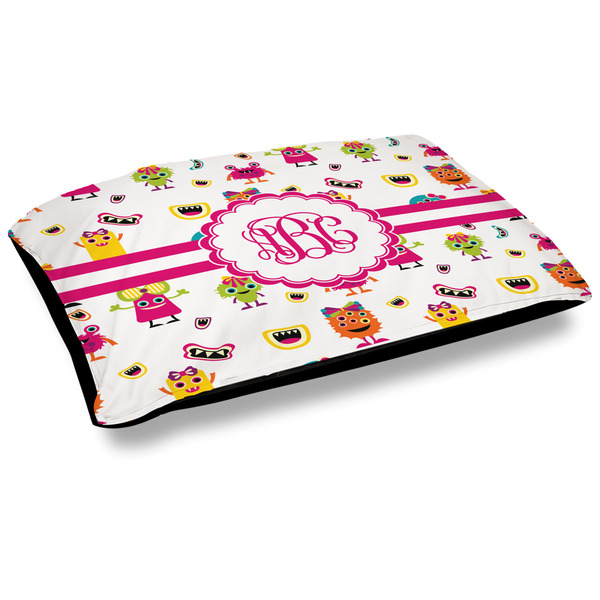 Custom Girly Monsters Dog Bed w/ Monogram