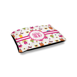 Girly Monsters Outdoor Dog Bed - Small (Personalized)