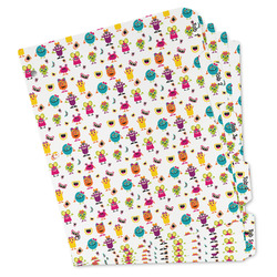 Girly Monsters Binder Tab Divider Set (Personalized)