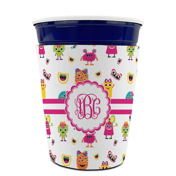 Girly Monsters Party Cup Sleeves - without bottom - FRONT (on cup)