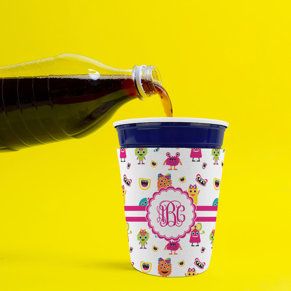 Girly Monsters Party Cup Sleeves - without bottom - Lifestyle