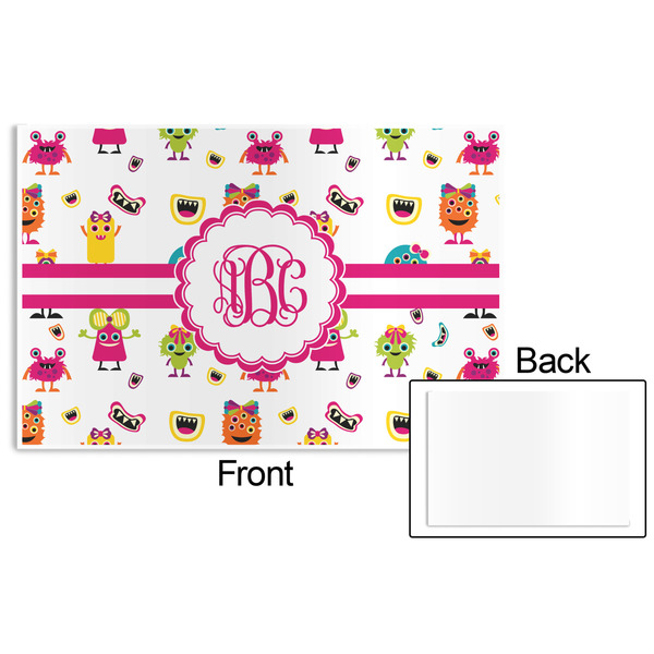 Girly Monsters Disposable Paper Placemat - Front & Back