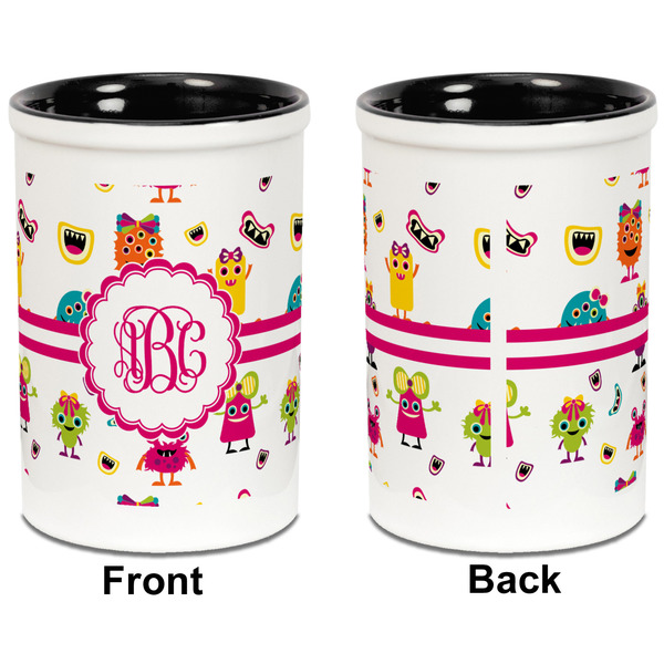 Girly Monsters Pencil Holder - Black - approval