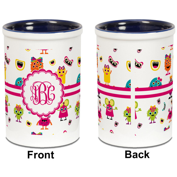 Girly Monsters Pencil Holder - Blue - approval