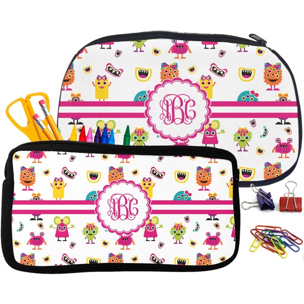 Girly Monsters Pencil / School Supplies Bags Small and Medium
