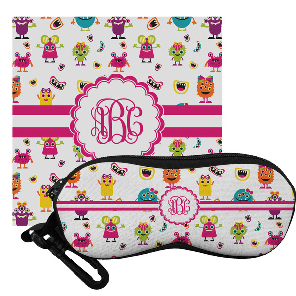 Custom Girly Monsters Eyeglass Case & Cloth (Personalized)