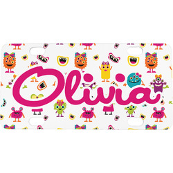 Girly Monsters Mini / Bicycle License Plate (4 Holes) (Personalized)