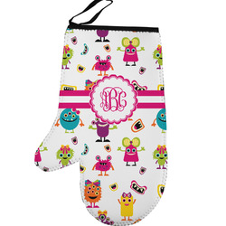 Girly Monsters Left Oven Mitt (Personalized)