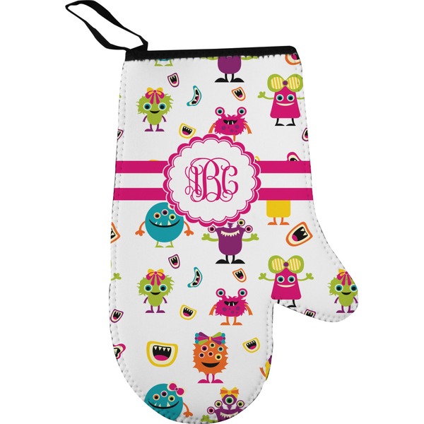 Girly Monsters Personalized Oven Mitts