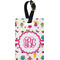 Girly Monsters Plastic Luggage Tag - Rectangular w/ Monogram