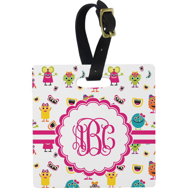 Girly Monsters Personalized Square Luggage Tag