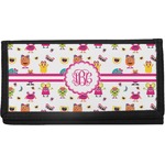 Girly Monsters Canvas Checkbook Cover (Personalized)