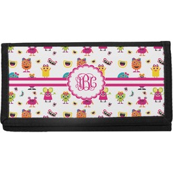 Girly Monsters Canvas Checkbook Cover (Personalized)