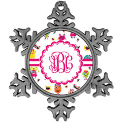 Girly Monsters Vintage Snowflake Ornament (Personalized)