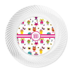 Girly Monsters Plastic Party Dinner Plates - 10" (Personalized)