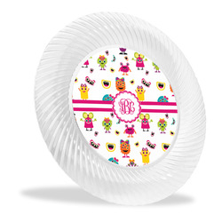 Girly Monsters Plastic Party Dinner Plates - 10" (Personalized)
