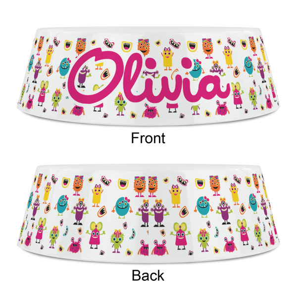 Girly Monsters Plastic Pet Bowls - Small - APPROVAL