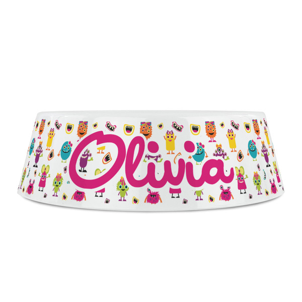 Girly Monsters Plastic Pet Bowls - Small - FRONT