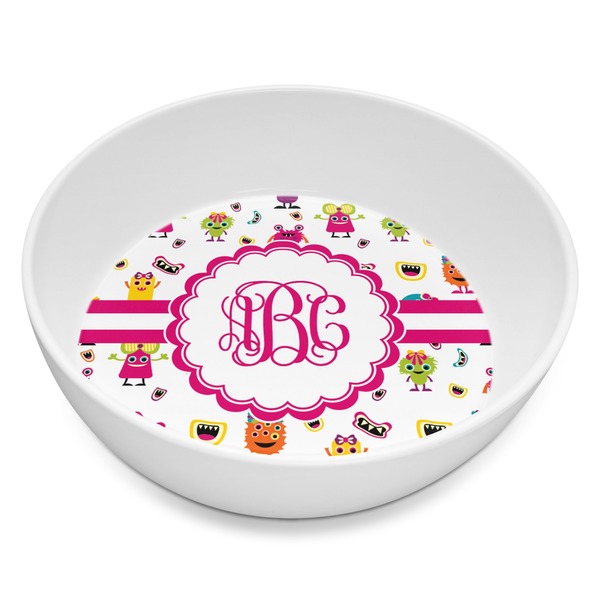 Custom Girly Monsters Melamine Bowl - 8 oz (Personalized)