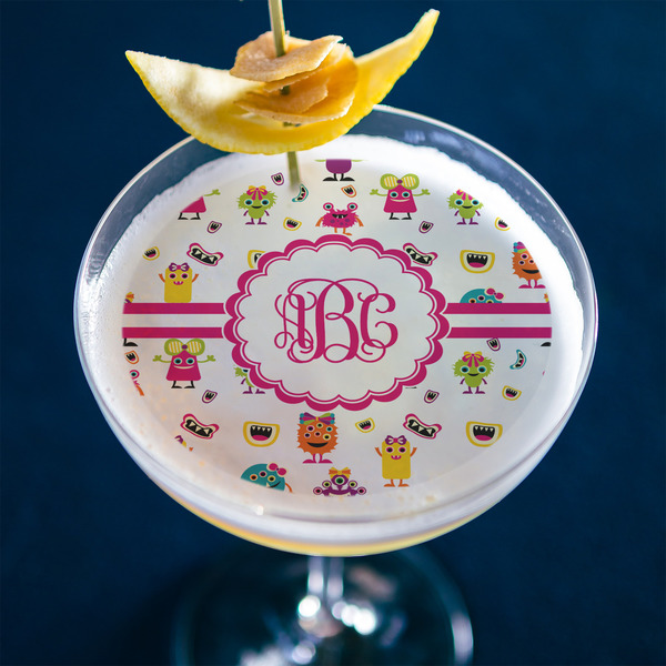 Girly Monsters Printed Drink Topper - Large - In Context