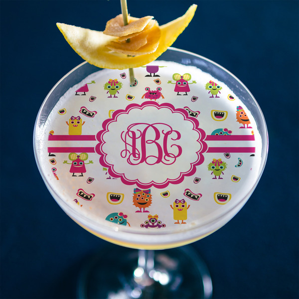 Girly Monsters Printed Drink Topper - XLarge - In Context