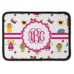 Girly Monsters Iron On Rectangle Patch w/ Monogram