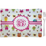 Girly Monsters Glass Rectangular Appetizer / Dessert Plate (Personalized)