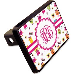 Girly Monsters Rectangular Trailer Hitch Cover - 2" (Personalized)