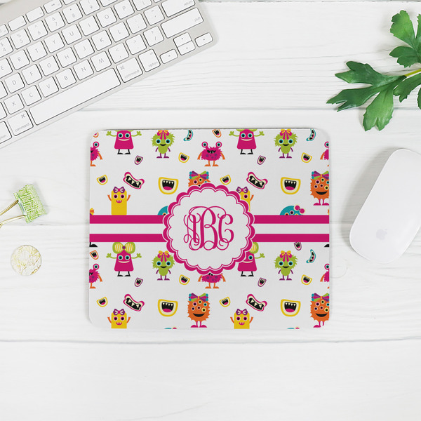 Girly Monsters Rectangular Mouse Pad - LIFESTYLE 2