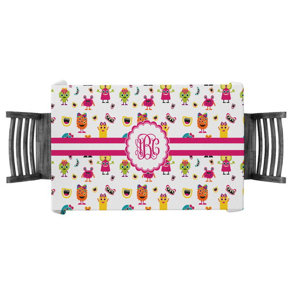 Custom Girly Monsters Tablecloth - 58"x58" (Personalized)