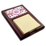 Girly Monsters Red Mahogany Sticky Note Holder (Personalized)