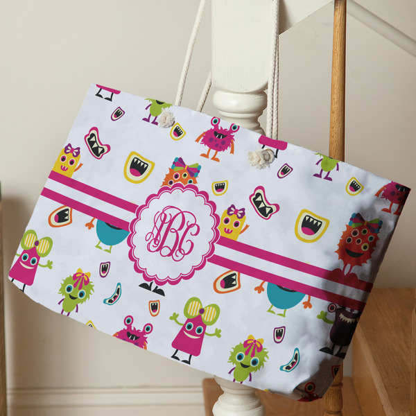 Girly Monsters Large Rope Tote - Life Style