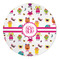 Girly Monsters Round Indoor Rug - Front/Main
