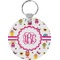 Girly Monsters Round Keychain (Personalized)