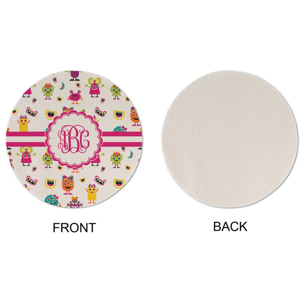 Girly Monsters Round Linen Placemats - APPROVAL (single sided)