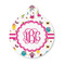 Girly Monsters Round Pet Tag