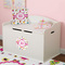 Girly Monsters Round Wall Decal on Toy Chest