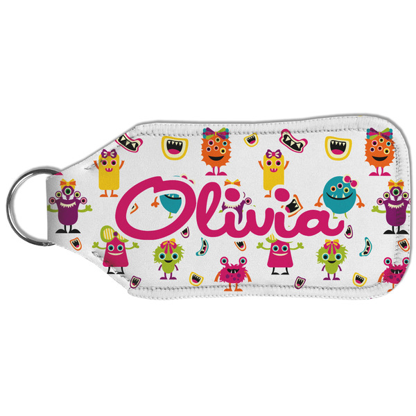Girly Monsters Sanitizer Holder Keychain - Large (Back)