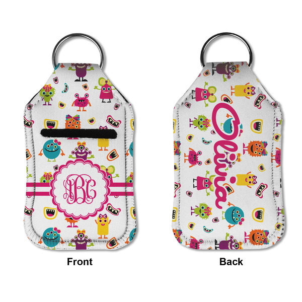 Girly Monsters Sanitizer Holder Keychain - Small APPROVAL (Flat)