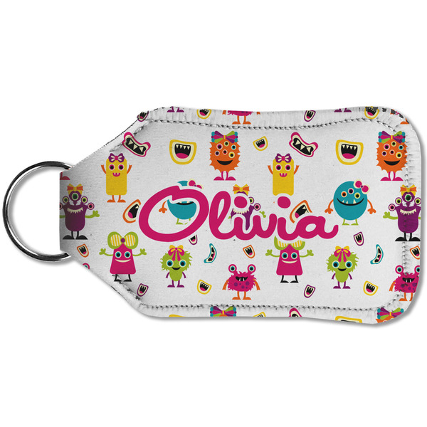 Girly Monsters Sanitizer Holder Keychain - Small (Back)