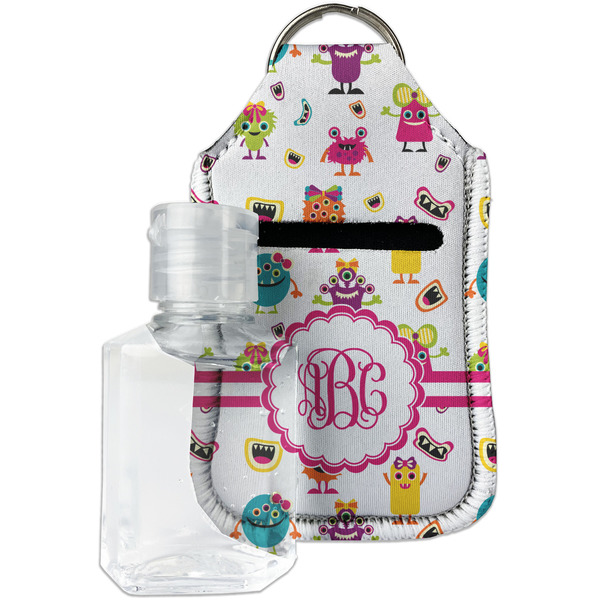 Custom Girly Monsters Hand Sanitizer & Keychain Holder - Small (Personalized)