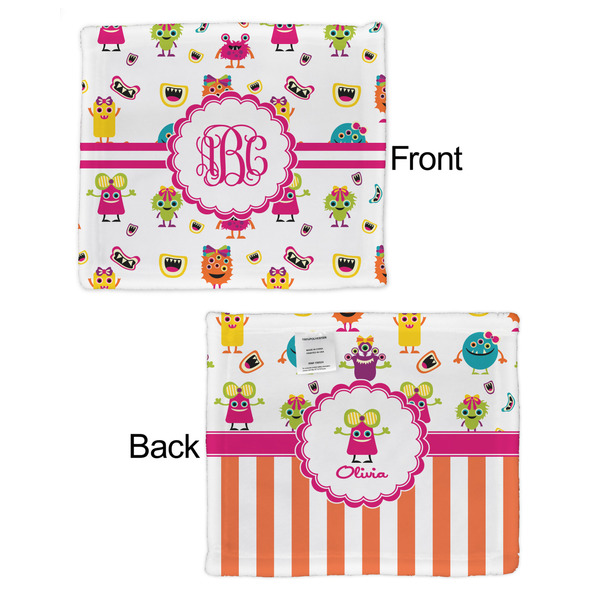 Girly Monsters Security Blanket - Front & Back View