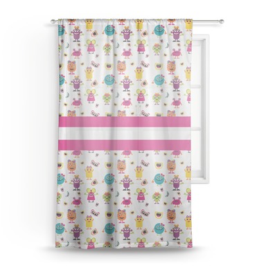 Girly Monsters Sheer Curtain (Personalized)