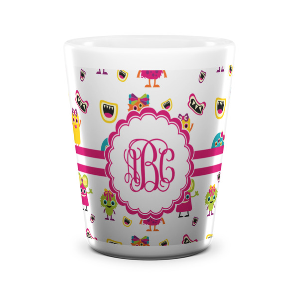 Girly Monsters Shot Glass - White - FRONT