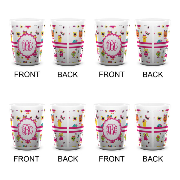 Girly Monsters Shot Glass - White - Set of 4 - APPROVAL
