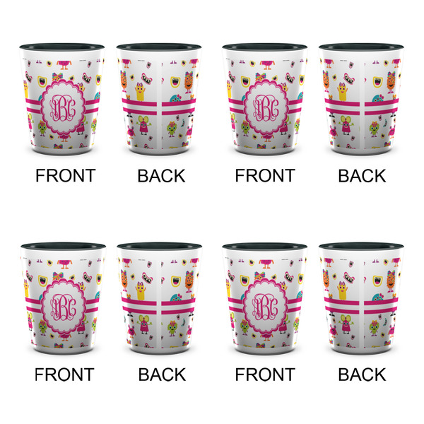 Girly Monsters Shot Glassess - Two Tone - Set of 4 - APPROVAL