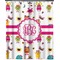Girly Monsters Extra Long Shower Curtain - 70"x84" (Personalized)
