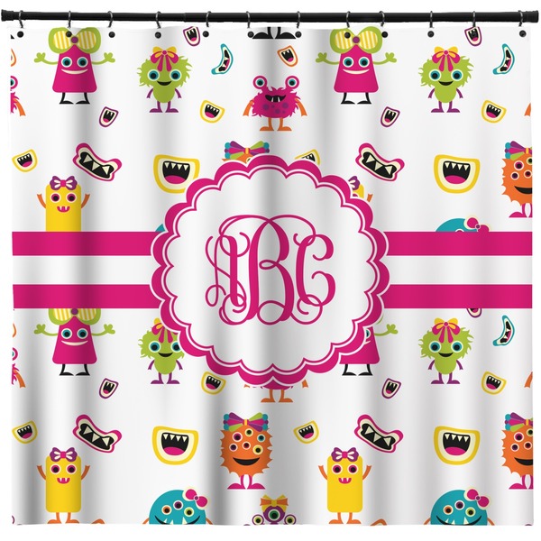 Custom Girly Monsters Shower Curtain - Custom Size (Personalized)